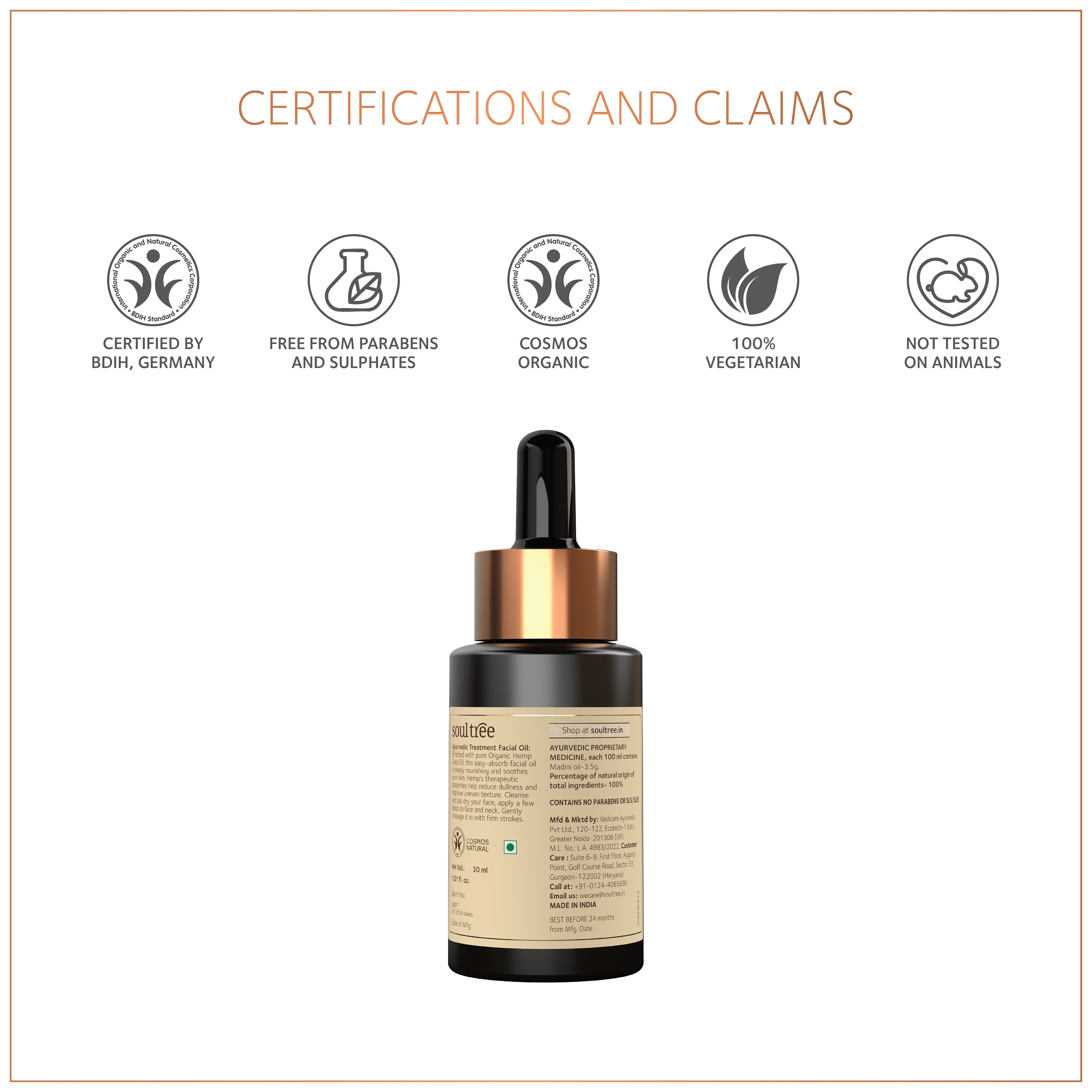 Hemp Ayurvedic Treatment Facial Oil for Youthful Radiance